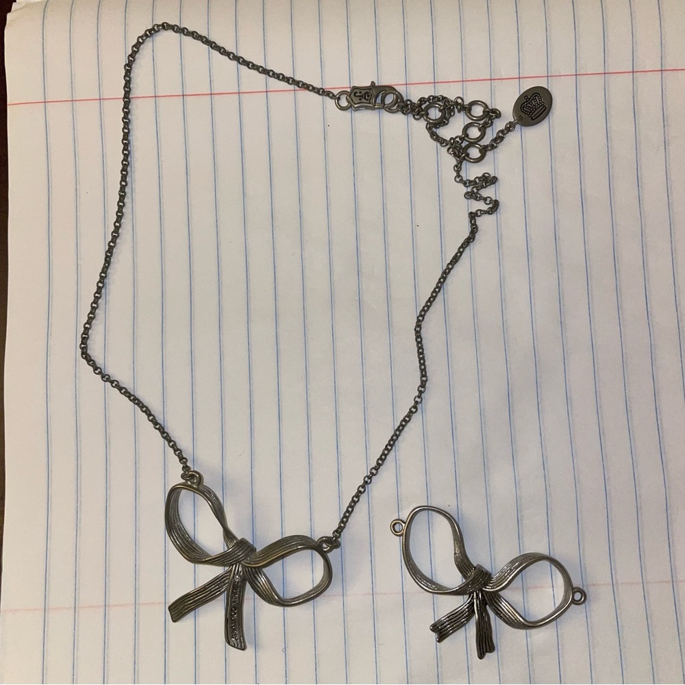 Juicy Couture Bow Necklace and Extra Pendant